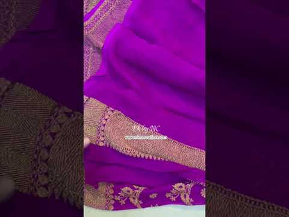 Lollipop Banarasi Pure Khaddi Georgette Saree