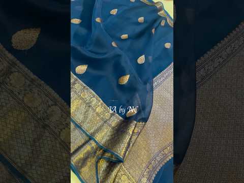 Teal Banarasi Pure Kora Silk Kadwa Saree