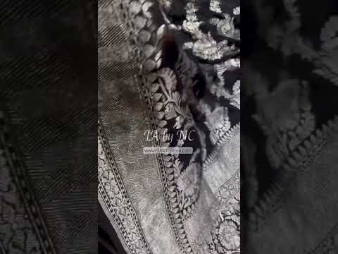 Black Banarasi Pure Khaddi Georgette Saree