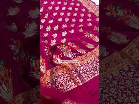 Mulberry Banarasi Pure Khaddi Georgette Saree