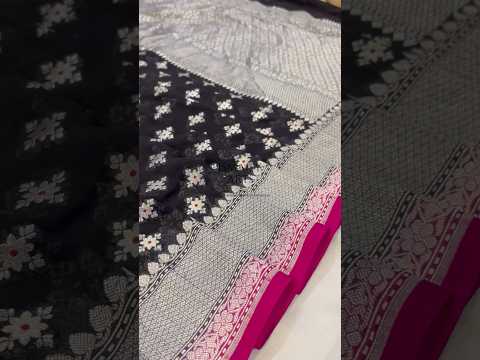 Black Banarasi Pure Khaddi Georgette Saree