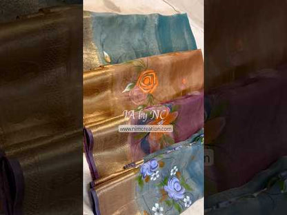 Mustard Banarasi Pure Tissue Silk Saree