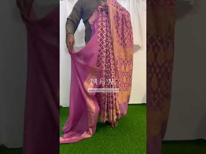 Thulian Banarasi Pure Khaddi Georgette Saree