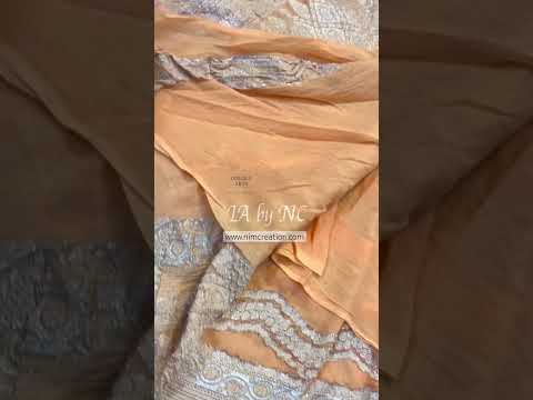 Tawny Banarasi Pure Khaddi Georgette Saree