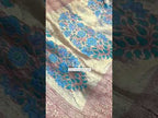 Salmon Banarasi Pure Khaddi Georgette Saree