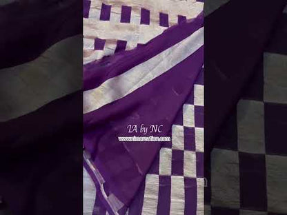 Byzantine Banarasi Pure Khaddi Georgette Saree