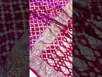 Crimson Banarasi Pure Khaddi Georgette Saree