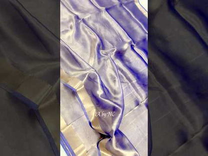 Grape Banarasi Pure Tissue Silk Saree