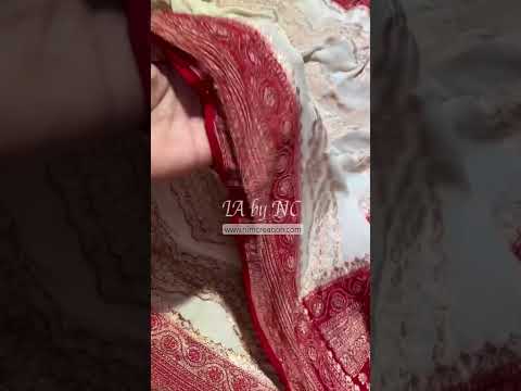 Crimson Banarasi Pure Khaddi Georgette Saree