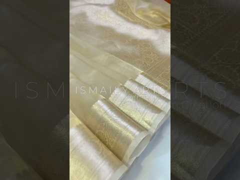 Malaika Arora Beige Banarasi Pure Tissue Silk Saree