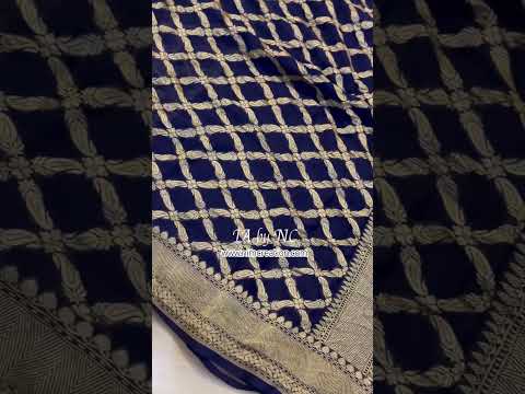 Space Banarasi Pure Khaddi Georgette Saree
