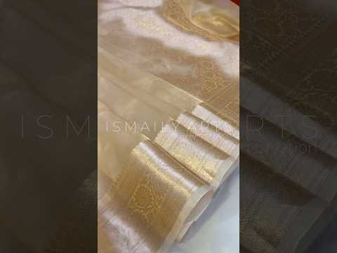 Beige Banarasi Pure Tissue Silk Saree