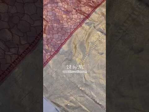 Carmine Banarasi Pure Khaddi Georgette Brocade Saree