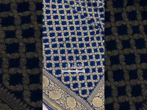 German Banarasi Pure Khaddi Georgette Saree