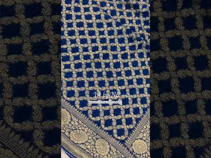 German Banarasi Pure Khaddi Georgette Saree