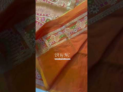 Tiger Banarasi Pure Katan Silk Tilfi Meenakari Pattu Saree