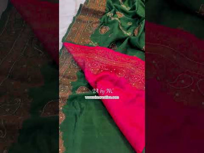 Sacramento Banarasi Pure Khaddi Tussar Georgette Handwork Saree