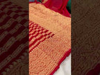 Carmine Banarasi Pure Khaddi Georgette Saree