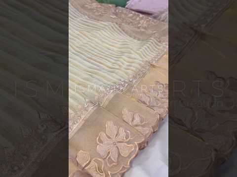 Beige Banarasi Pure Tissue Silk Designer Saree