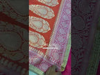 Brick Banarasi Pure Chiffon Georgette Saree
