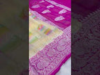 Rani Banarasi Pure Khaddi Georgette Kadwa Saree