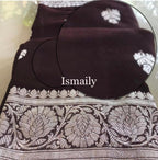 Mahogany Banarasi Pure Khaddi Georgette Kadwa Saree