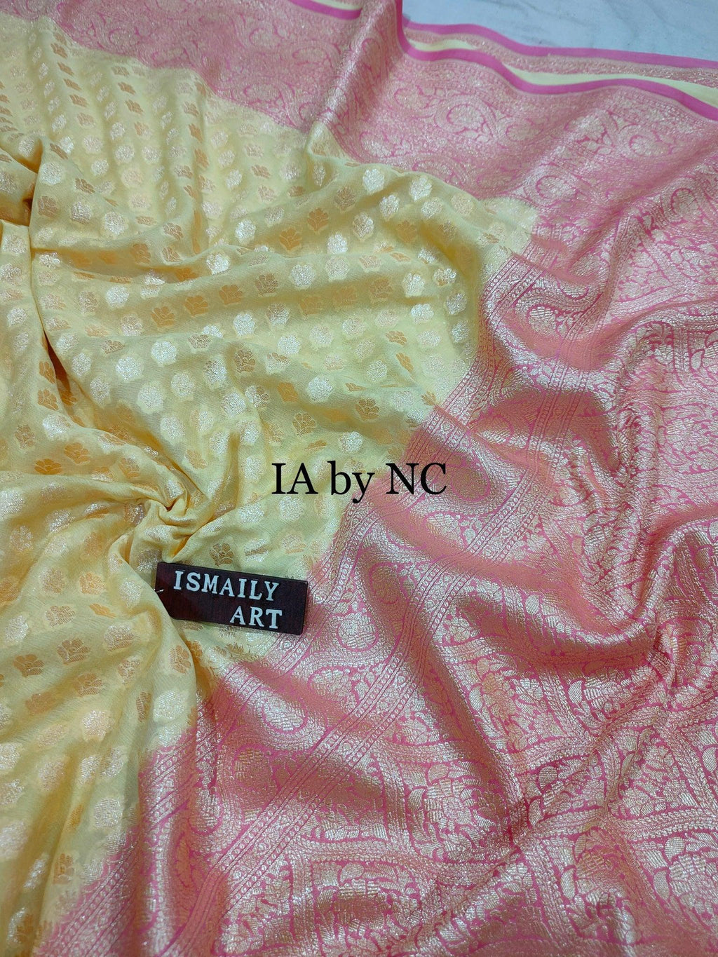 Baby Banarasi Pure Khaddi Georgette Saree
