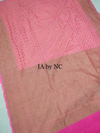 Pink Banarasi Pure Khaddi Georgette Saree