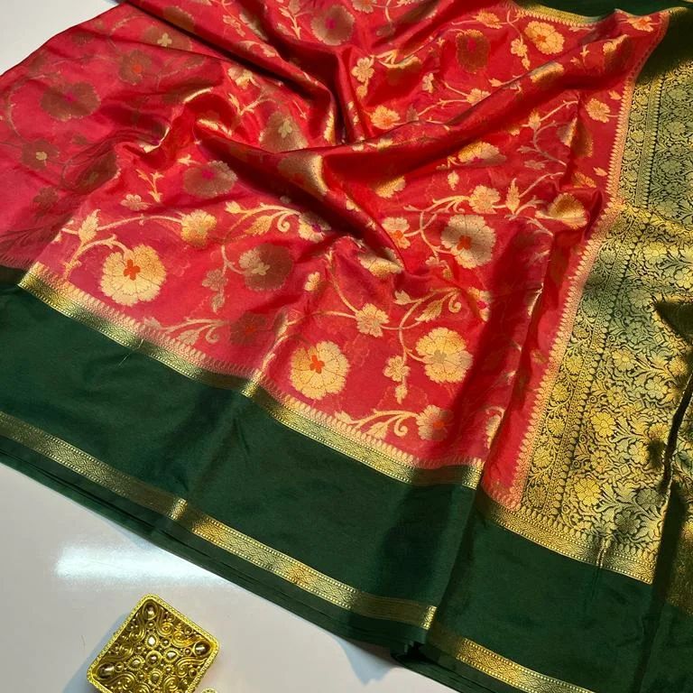 Banarasi Semi Georgette Warm Silk Sarees