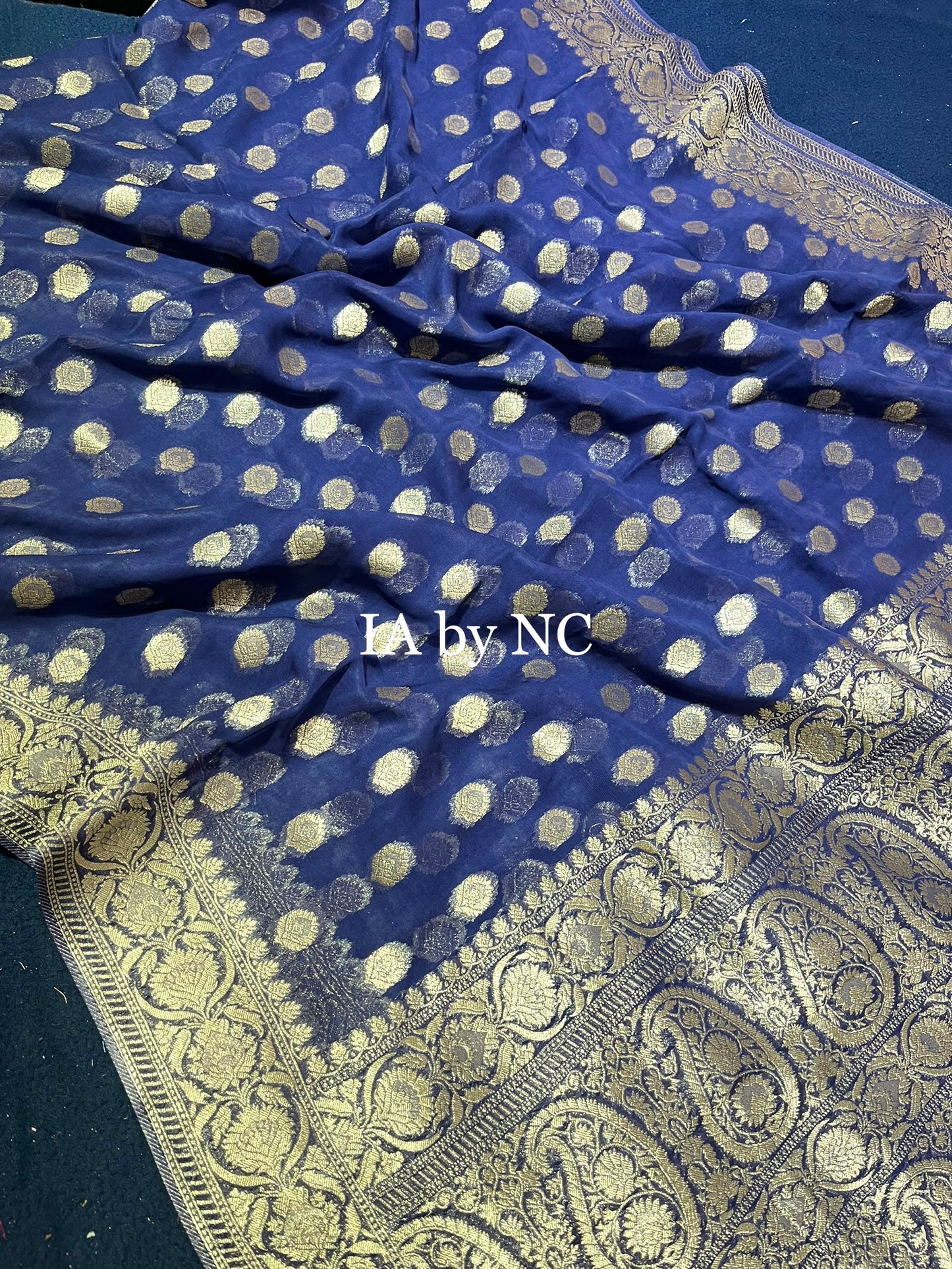 Navy Blue Banarasi