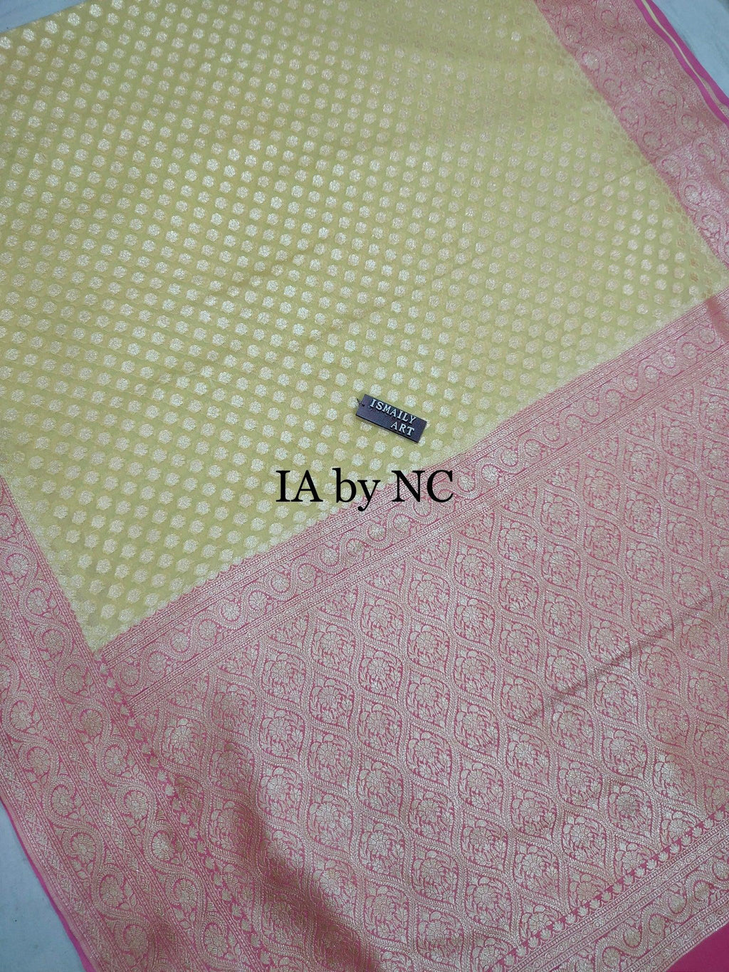Baby Banarasi Pure Khaddi Georgette Saree