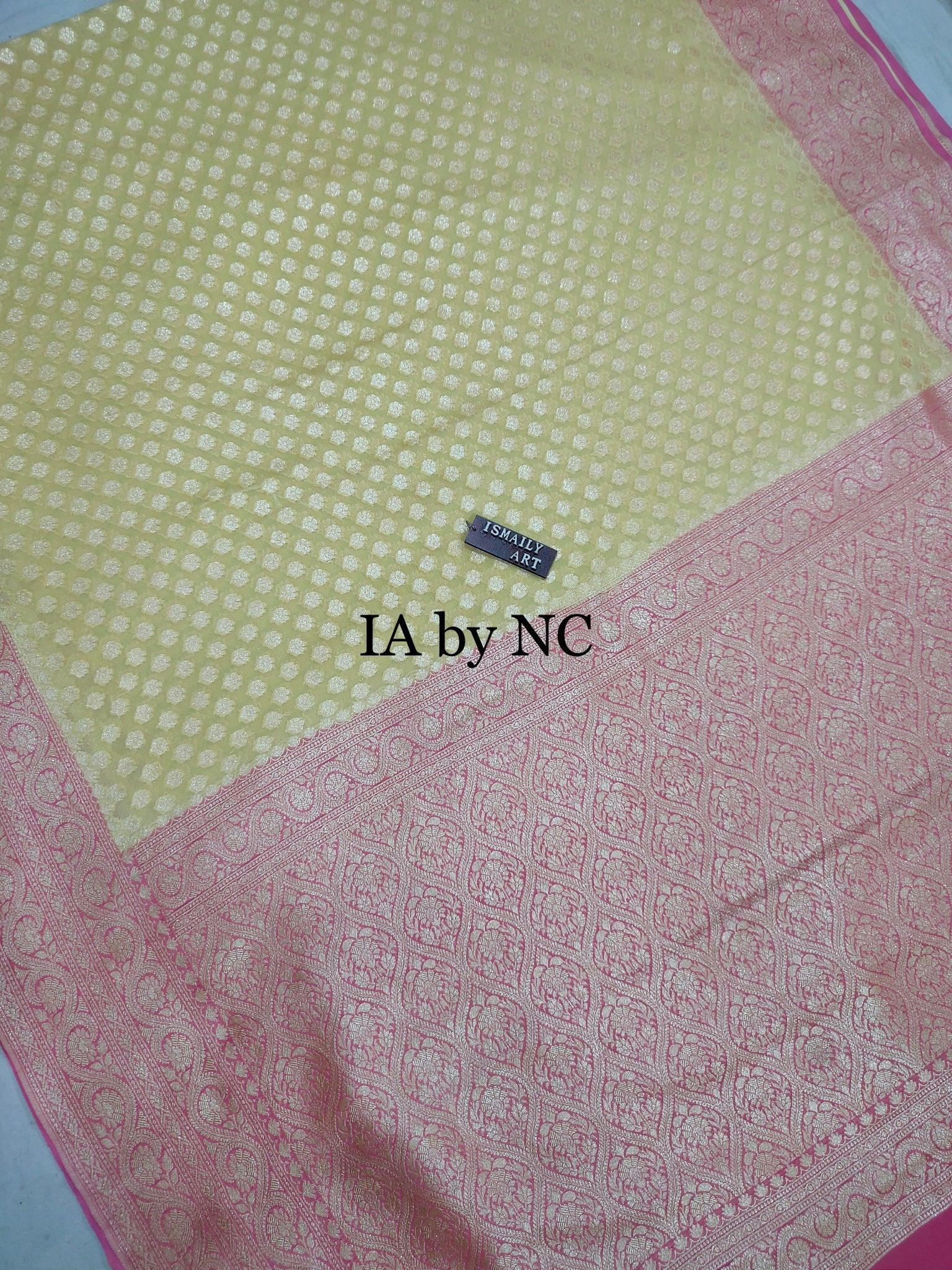 Baby Banarasi Pure Khaddi Georgette Saree
