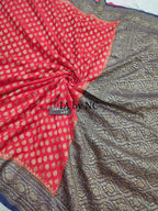 Chilli Banarasi Pure Khaddi Georgette Saree