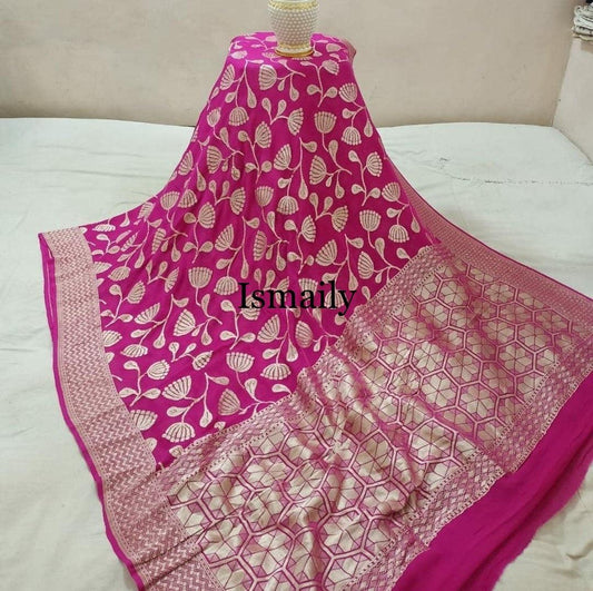 Rani Banarasi Pure Khaddi Georgette Saree