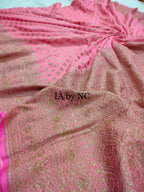 Pink Banarasi Pure Khaddi Georgette Saree