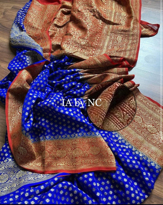 Royal Banarasi Pure Khaddi Georgette Saree