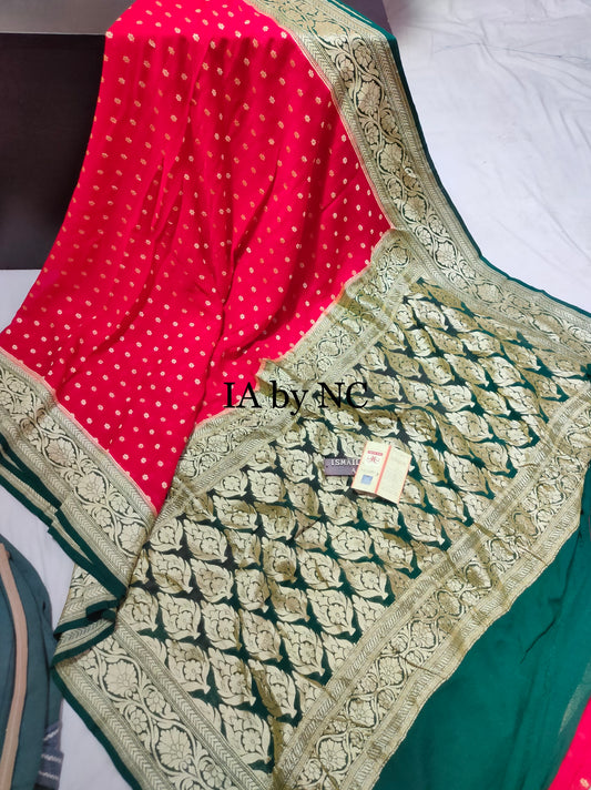 Imperial Banarasi Pure Khaddi Georgette Sarees