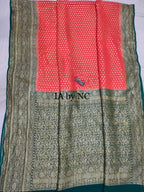 Scarlet Banarasi Pure Khaddi Georgette Saree