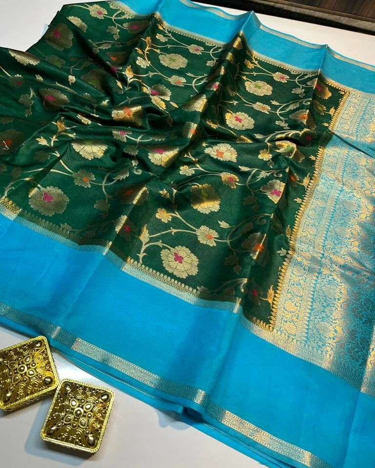 Banarasi Semi Georgette Warm Silk Sarees