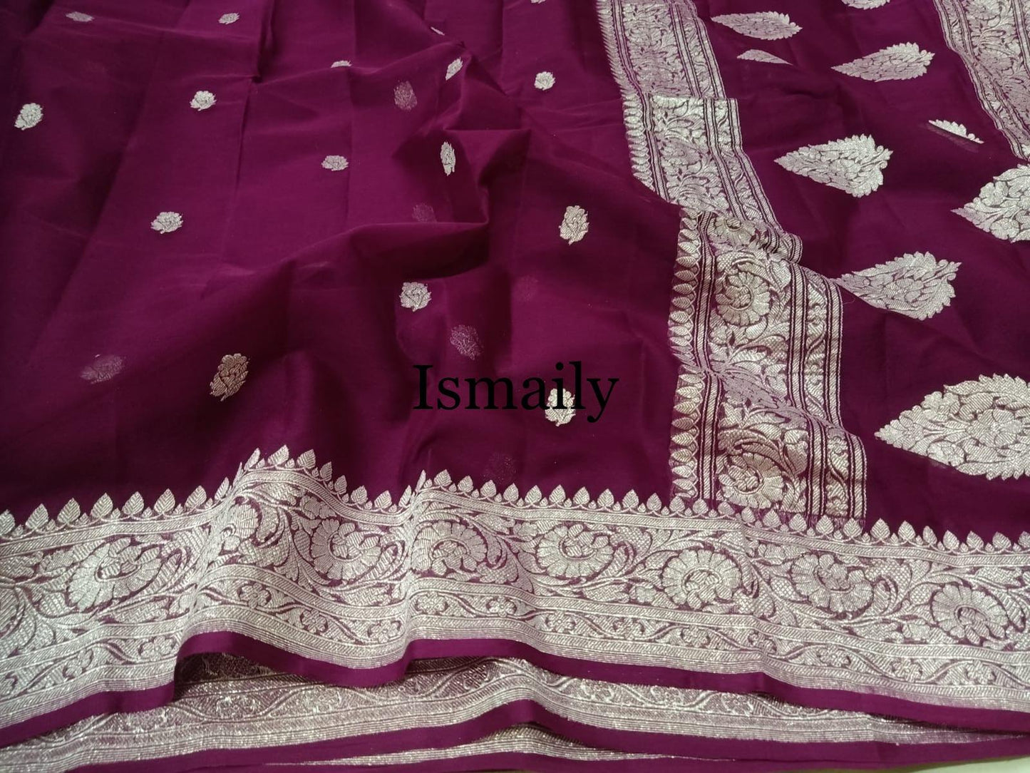 Byzantine Banarasi Pure Khaddi Georgette Kadwa Saree