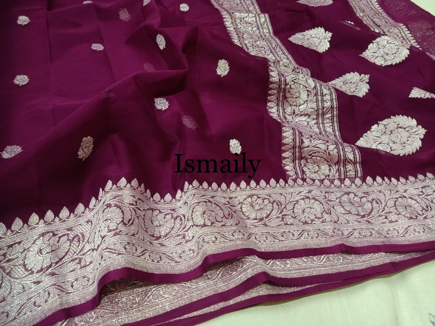 Byzantine Banarasi Pure Khaddi Georgette Kadwa Saree