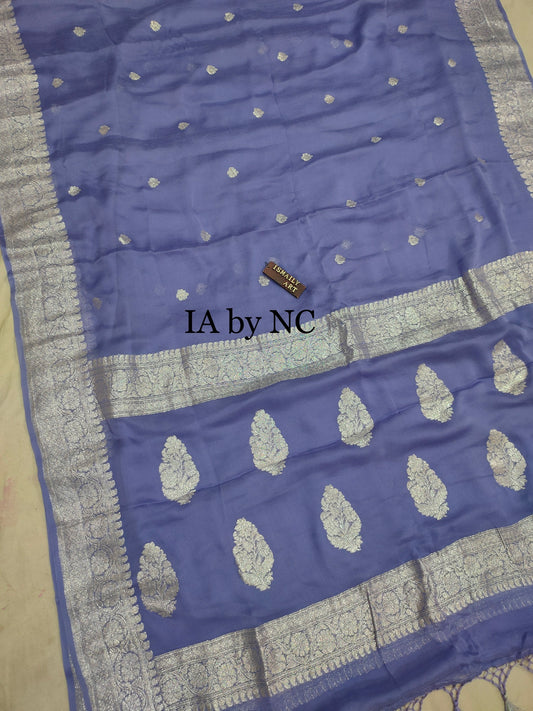 Royal Banarasi Pure Khaddi Georgette Kadwa Saree