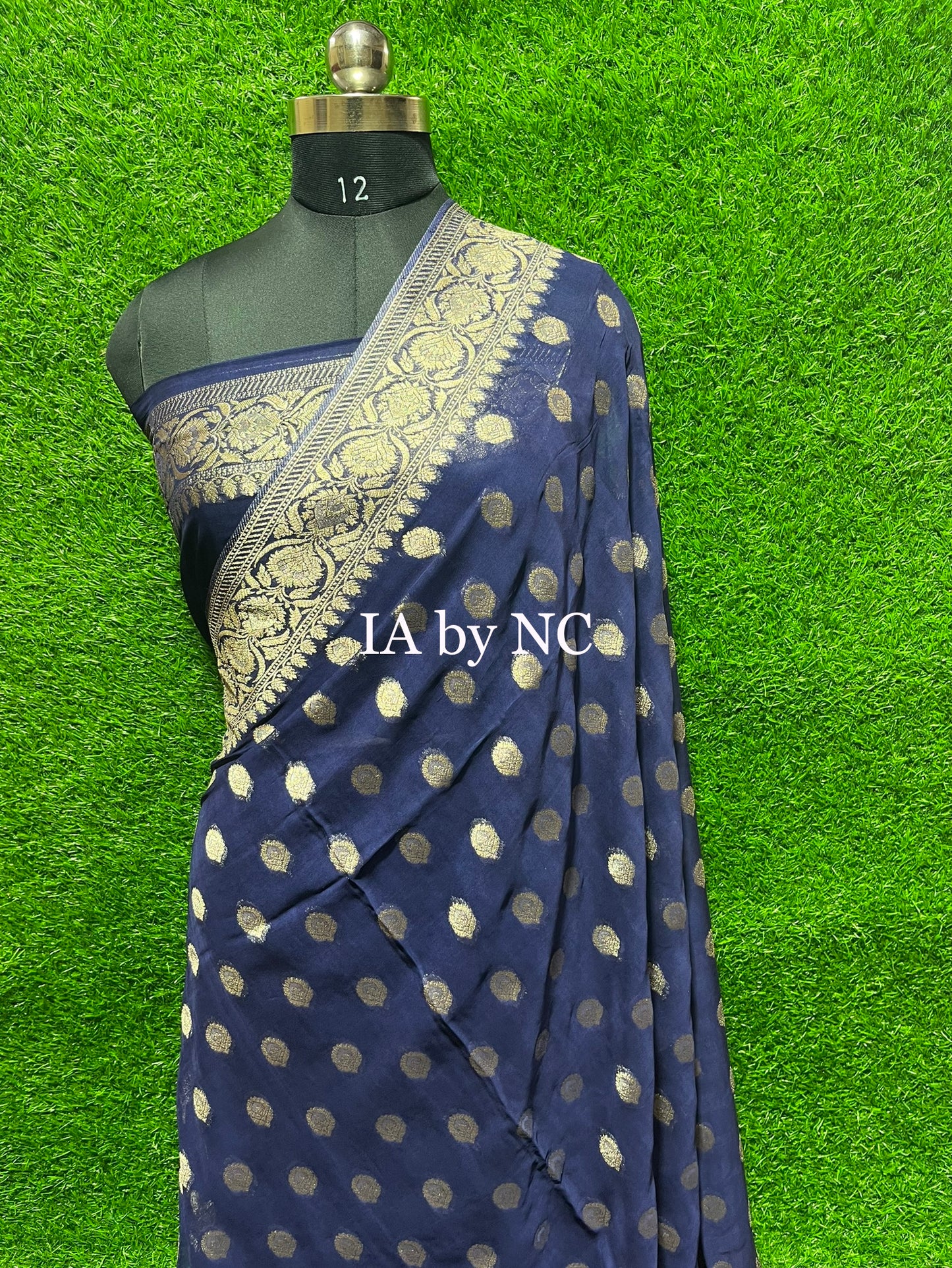 Navy Blue Banarasi